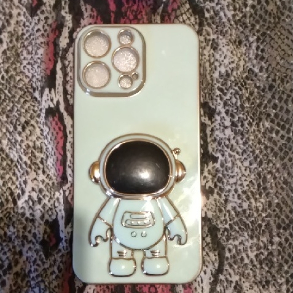 Green Astronaut iPhone Case with Camera Cutouts